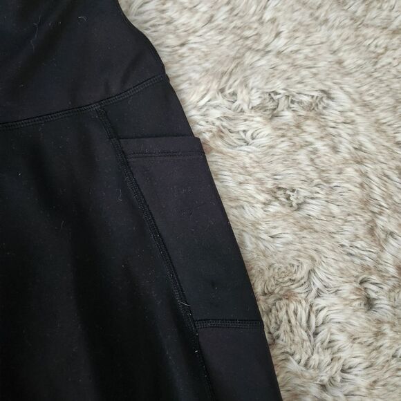 90 Degree by Reflex High Waist Ankle Length Pocket Leggings Black Women's Small - Picture 3 of 9